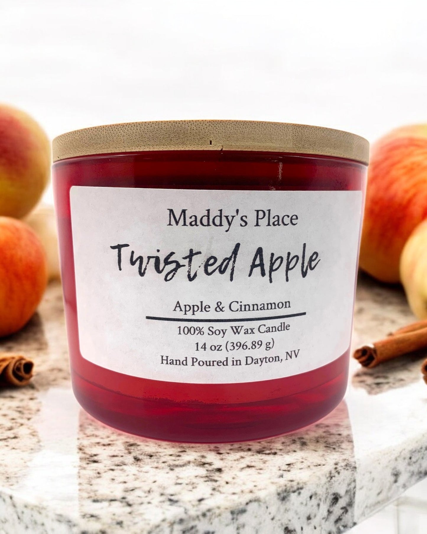 Twisted Apple Soy Candle 3 Wick