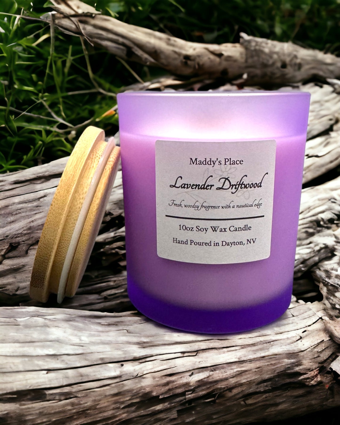 Lavender Driftwood Candle